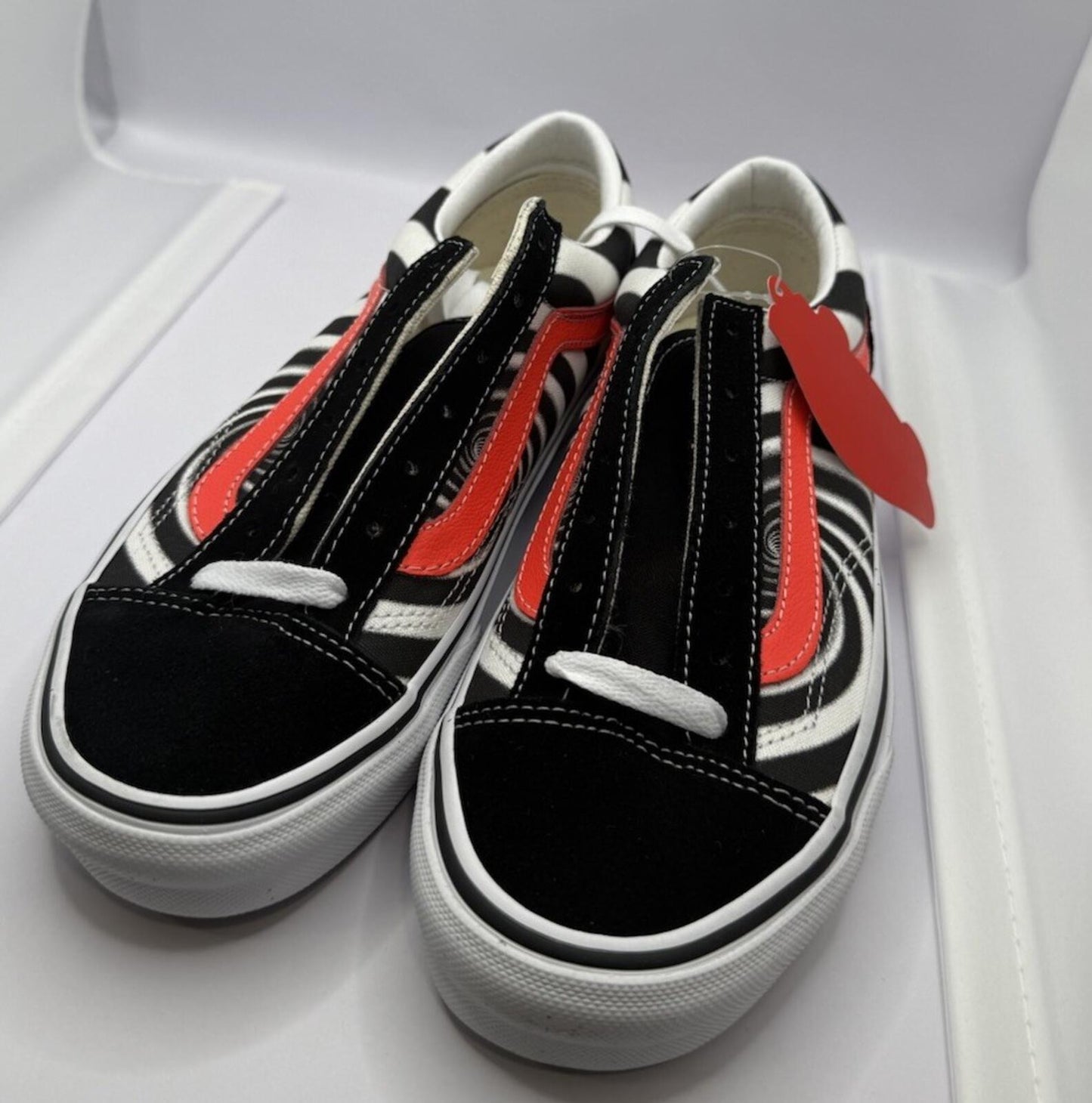 Size 5.5 - Vans Style 36 Old Skool Swirl Shoes Mens 5.5 Fiery Coral Sneakers