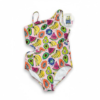 Andy & Evan Girls Large 12 - 14 Multicolor Watercolor Fruit One Piece Swimsuit - SoleAna