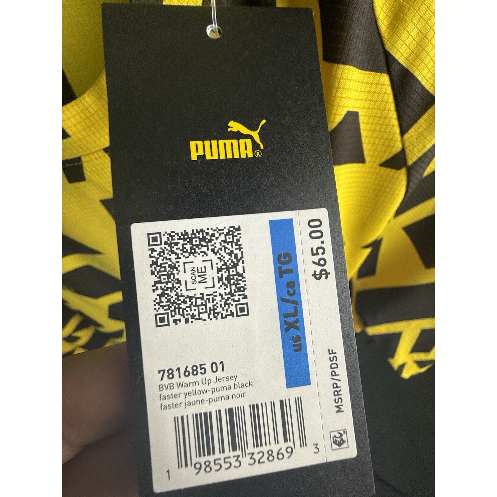 BVB Warm Up Jersey faster yellow - puma black faster jaune - puma noir XL . - SoleAna