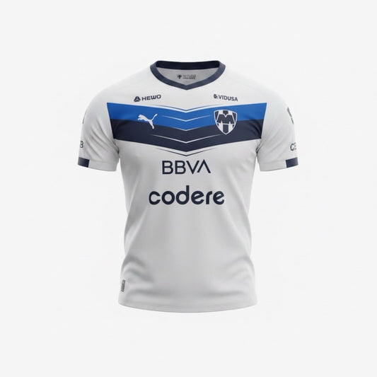 C.F. Monterrey Away 25/26 Men's Soccer Shirt Pumas White 2XL - SoleAna
