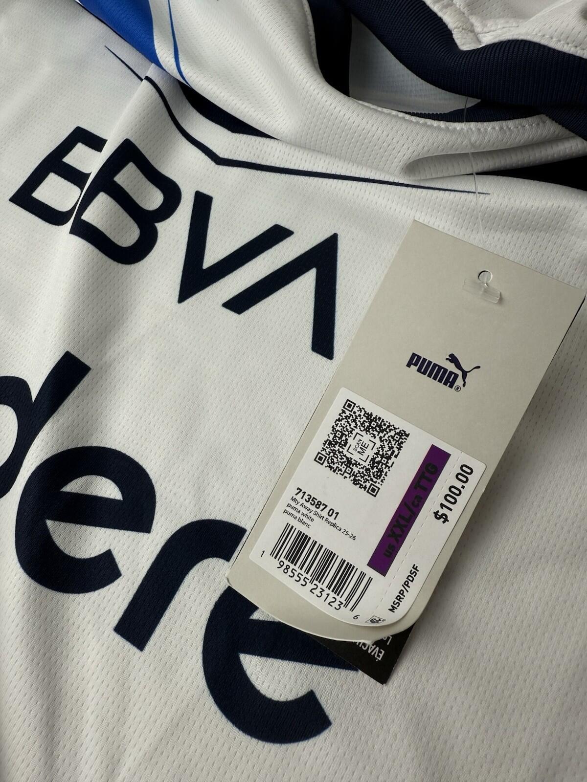 C.F. Monterrey Away 25/26 Men's Soccer Shirt Pumas White 2XL - SoleAna