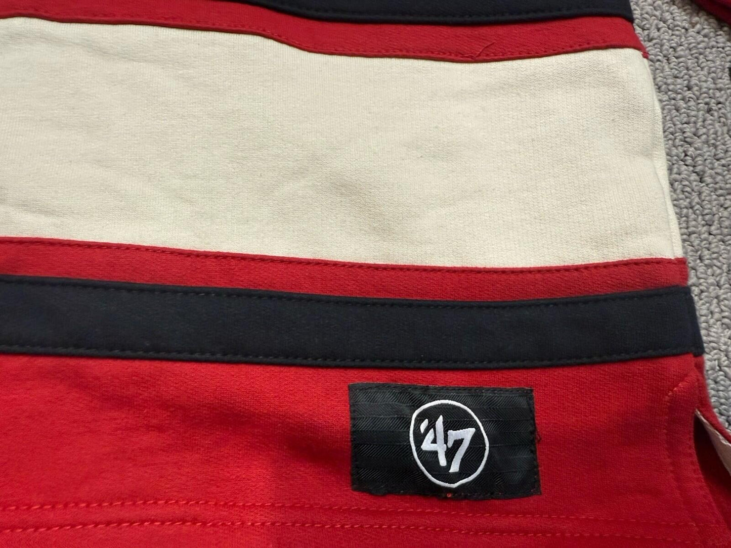 Chicago Blackhawk’s Superior 47 lacer hoodie Black And Red Men’s 2XL - SoleAna