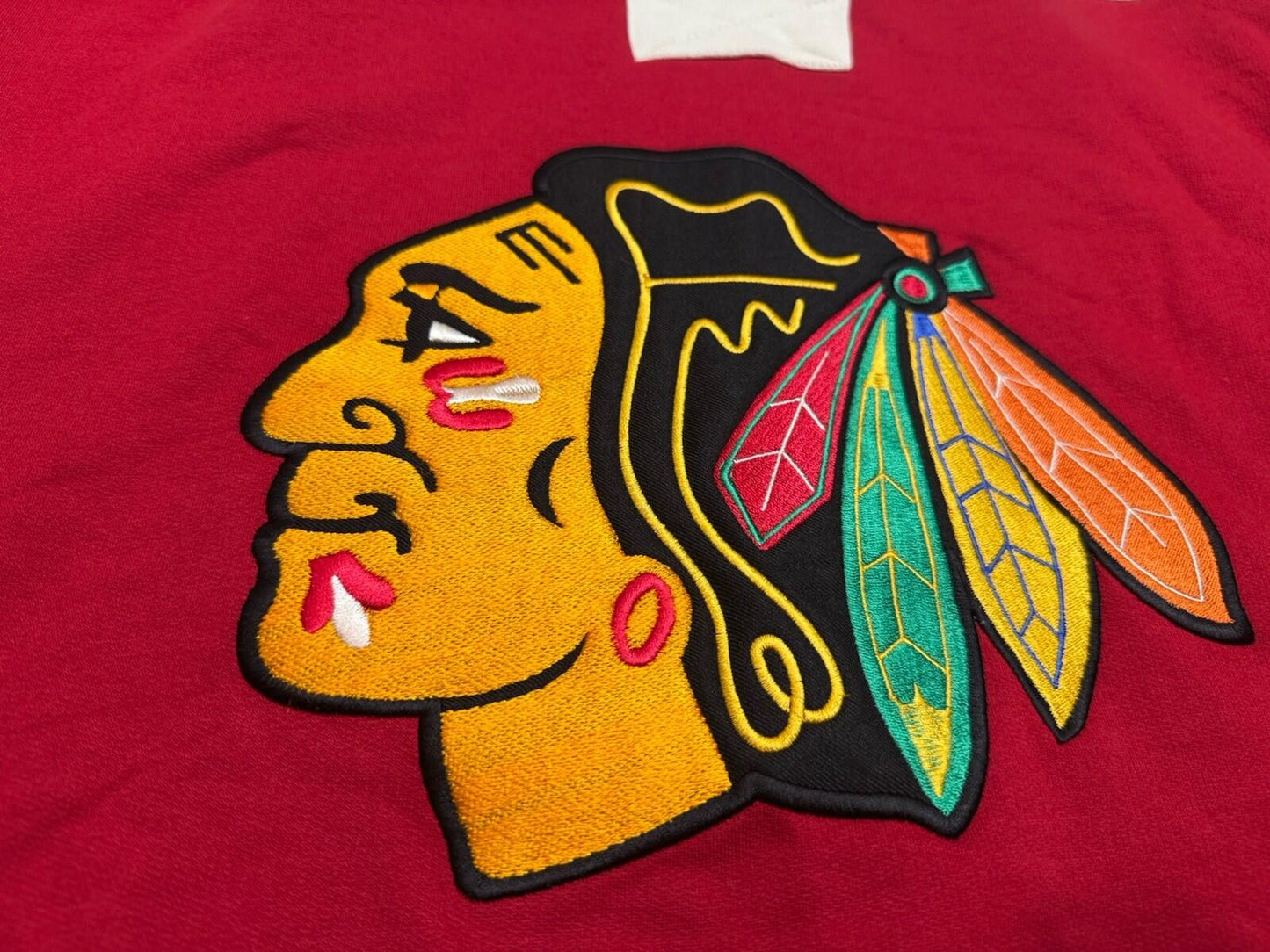 Chicago Blackhawk’s Superior 47 lacer hoodie Black And Red Men’s 2XL - SoleAna