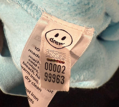 Drew House Justin Bieber Hoodie - Light Blue Size Medium - SoleAna