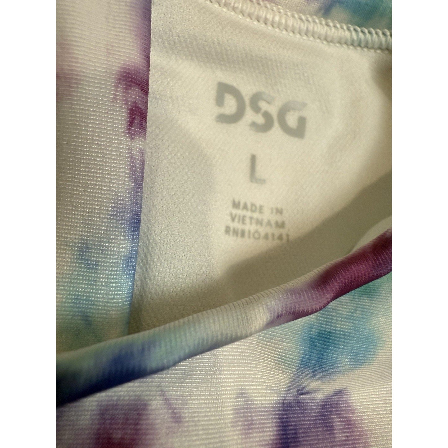 DSG Girls Large Short Sleeve One Piece Swimsuit Tide Dye Multi UV Protection NWT - SoleAna