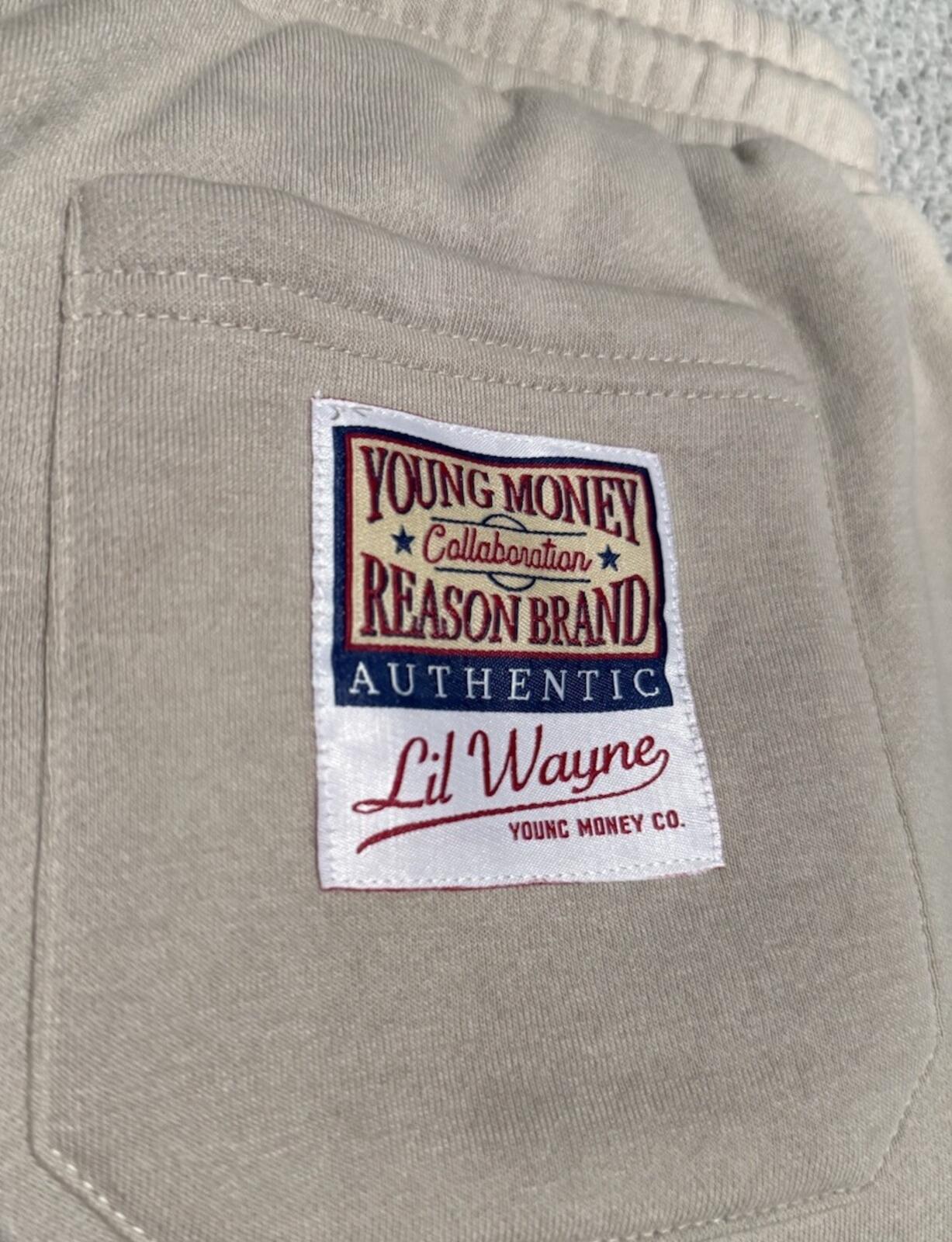 Lil Wayne Young Money Basketball Shorts Khaki Weezy YMCMB Men's XL - SoleAna