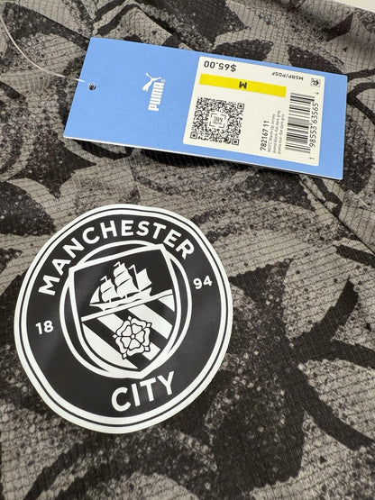 Men’s Manchester City PUMA Warm Up Soccer Jersey Black Sz M - SoleAna