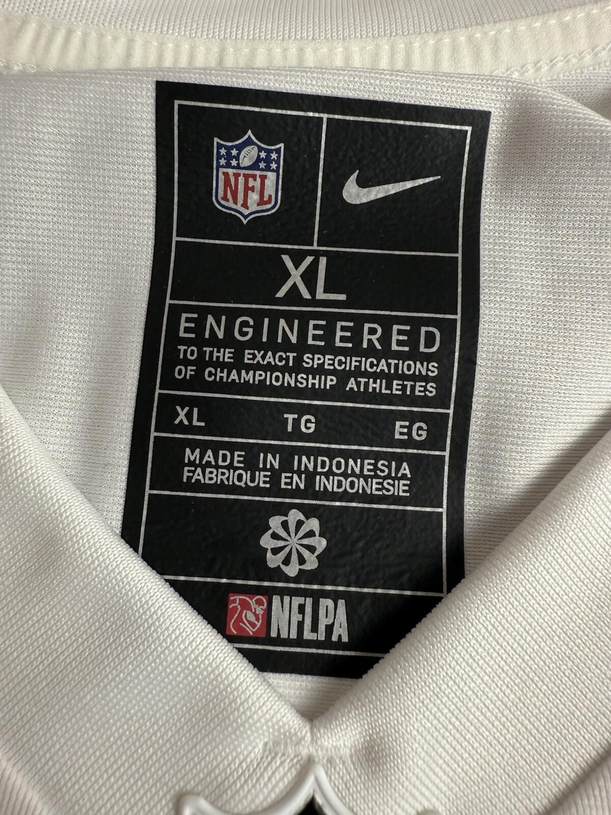 Nike Drake Maye Super Bowl White Fashion Jersey LX New England Patriots XL - SoleAna