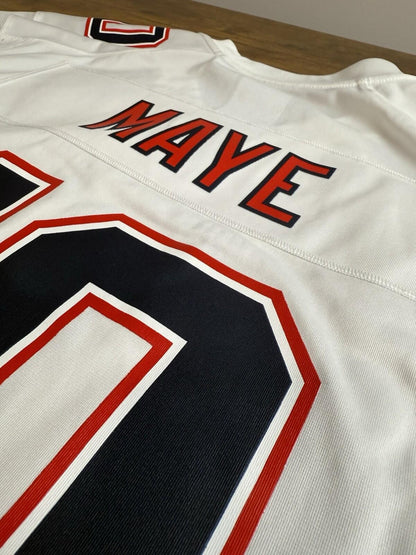 Nike Drake Maye Super Bowl White Fashion Jersey LX New England Patriots XL - SoleAna