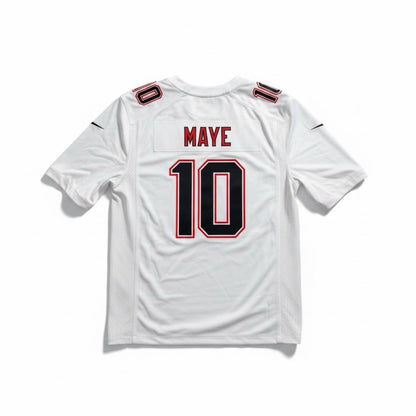 Nike Drake Maye Super Bowl White Fashion Jersey LX New England Patriots XL - SoleAna