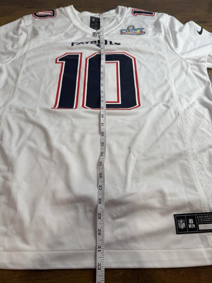 Nike Drake Maye Super Bowl White Fashion Jersey LX New England Patriots XL - SoleAna