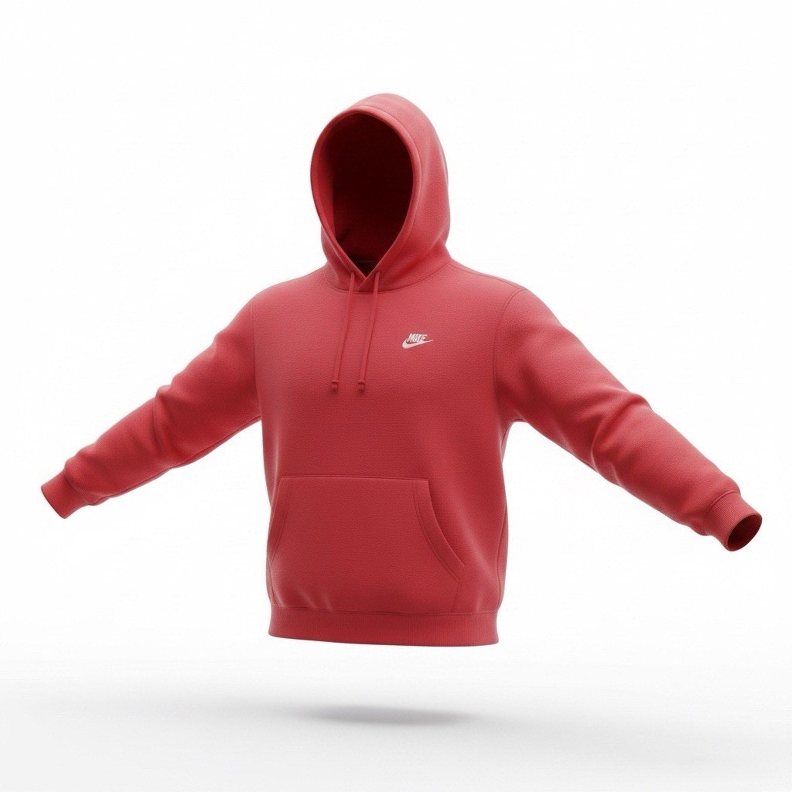 Nike Sportswear Club Men's Pullover Hoodie - Red, Size L - SoleAna