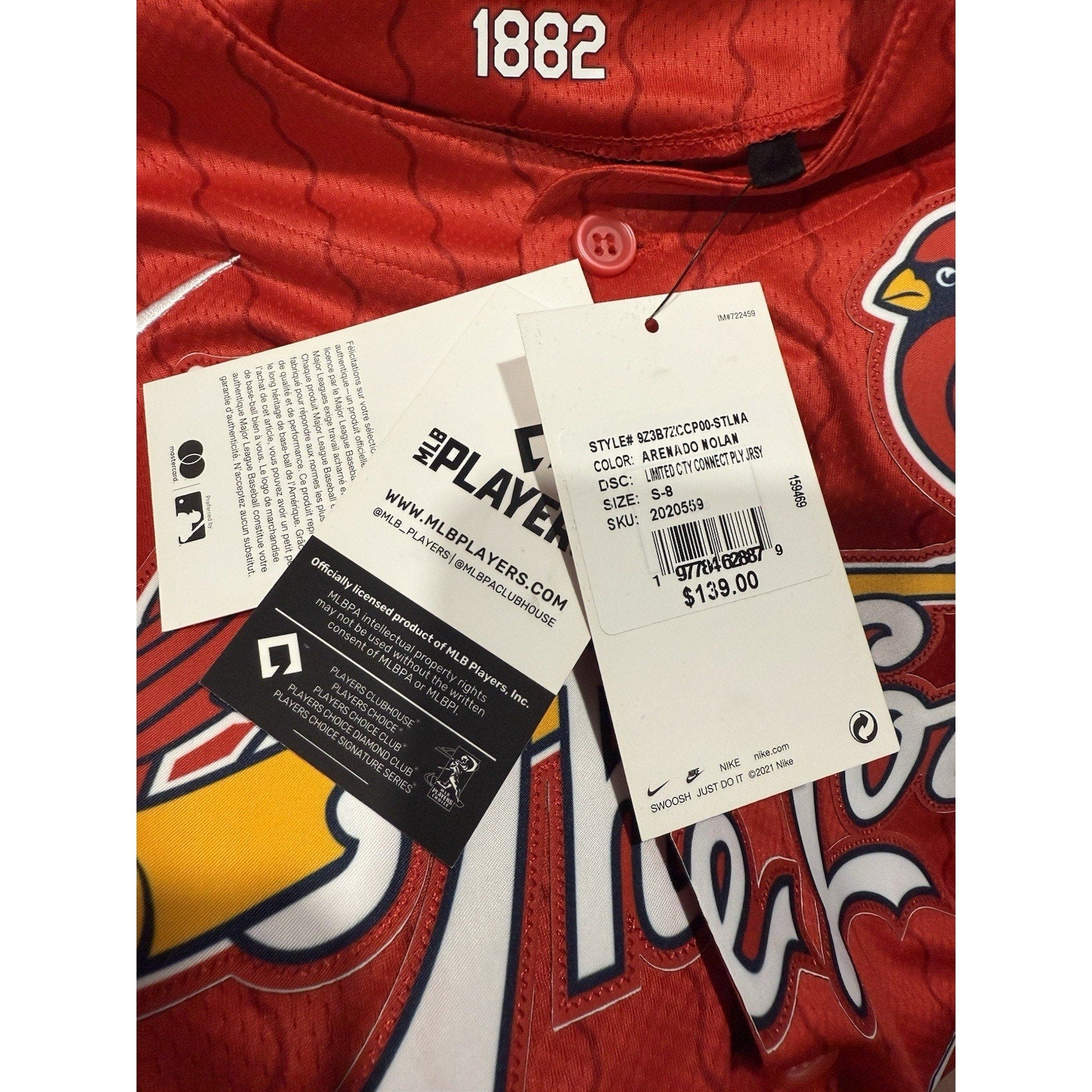 Nolan Arenado St. Louis Cardinals City Connect CHILD SIZE SMALL (8) - SoleAna