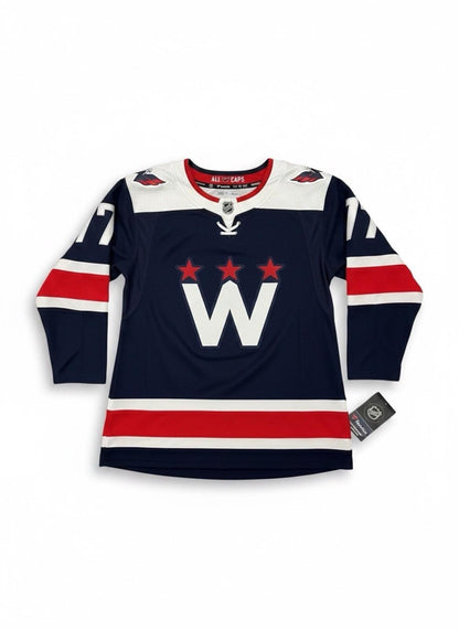 NWT Fanatics Washington Capitals 77 Oshie Navy Blue Alternate Hockey Jersey XS - SoleAna