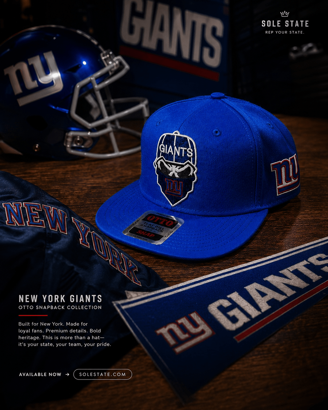 NY GIANTS SOLE STATE SNAPBACK - SoleAna