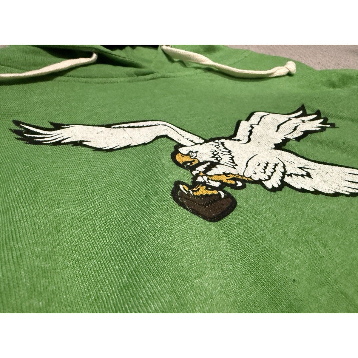 Philadelphia Eagles Jalen Hurts Majestic Threads Throwback womens Hoodie Green L - SoleAna