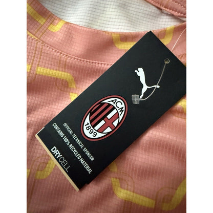 Puma AC Milan eFootball Jersey 2023/24 Pink Yellow Men’s 2XL NWT DryCELL - SoleAna