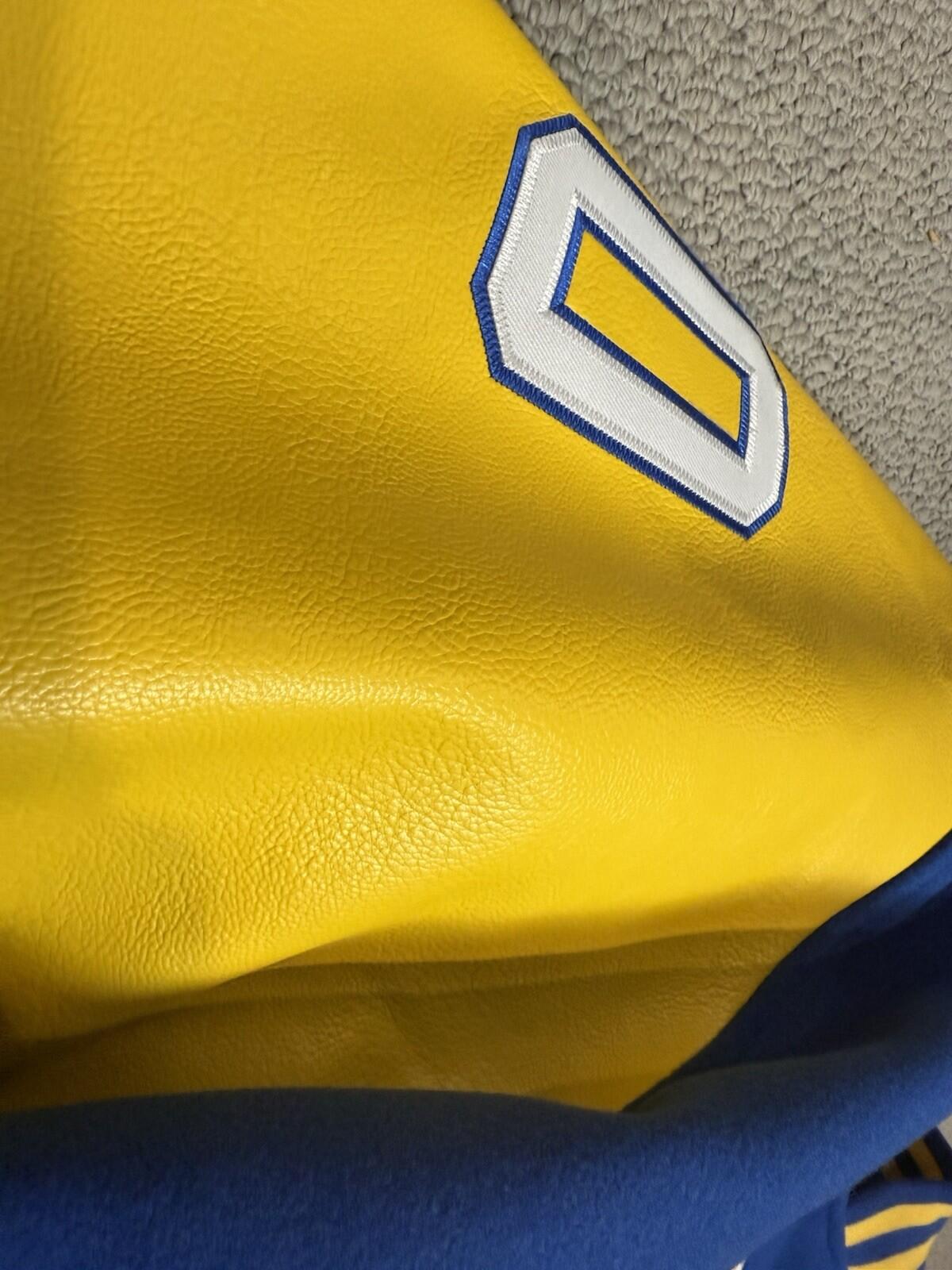 SANDLOT Benny the Jet RODRIGUEZ VARSITY JACKET (BLUE/GOLD) Men Size 2XL - SoleAna