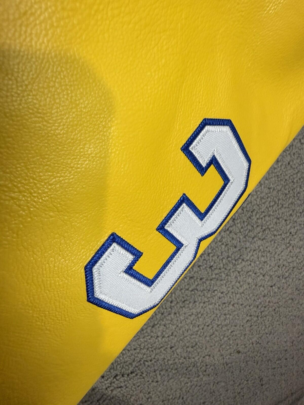 SANDLOT Benny the Jet RODRIGUEZ VARSITY JACKET (BLUE/GOLD) Men Size 2XL - SoleAna