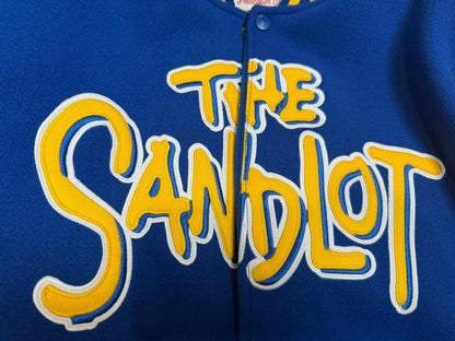 SANDLOT Benny the Jet RODRIGUEZ VARSITY JACKET (BLUE/GOLD) Men Size 2XL - SoleAna