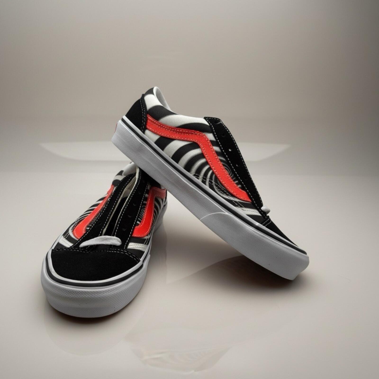 Size 5.5 - Vans Style 36 Old Skool Swirl Shoes Mens 5.5 Fiery Coral Sneakers - SoleAna