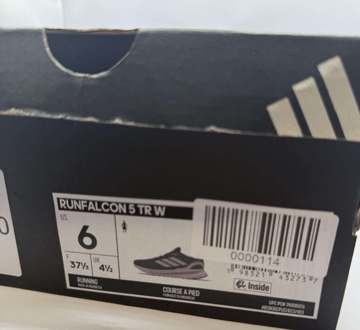 Size 6 - Adidas Runfalcon 5 Trail Carbon Ice Purple Core Black W - SoleAna