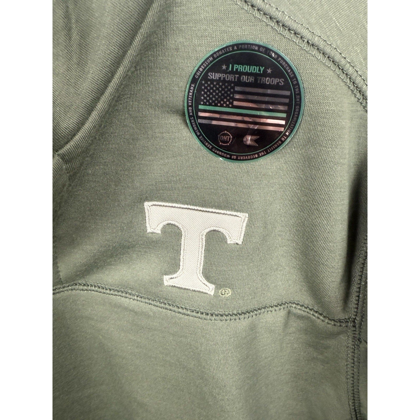 Tennessee Vols Colosseum OHT Military Digital Camo Quarter - Snap Jacket - Olive SIZE MED - SoleAna