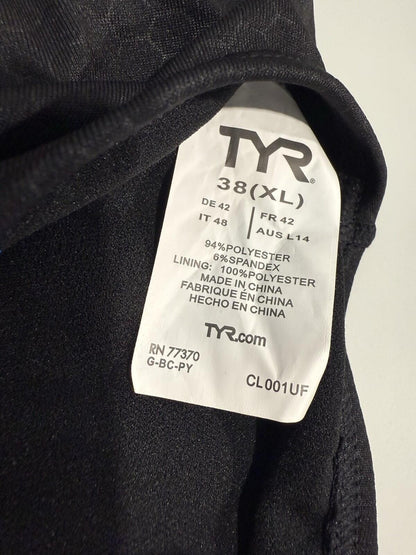 TYR Durafast Elite Women Hexa Trinityfit Black/Blue Sz 38 XL - SoleAna