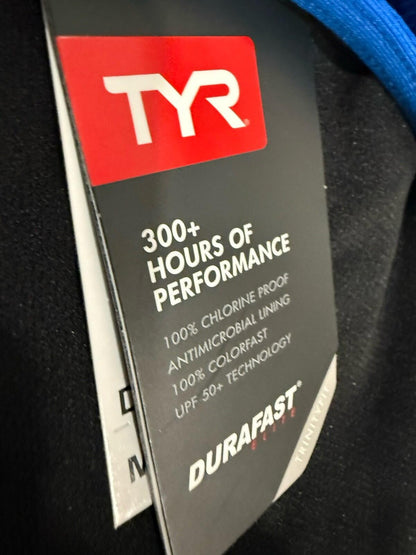 TYR Durafast Elite Women Hexa Trinityfit Black/Blue Sz 38 XL - SoleAna
